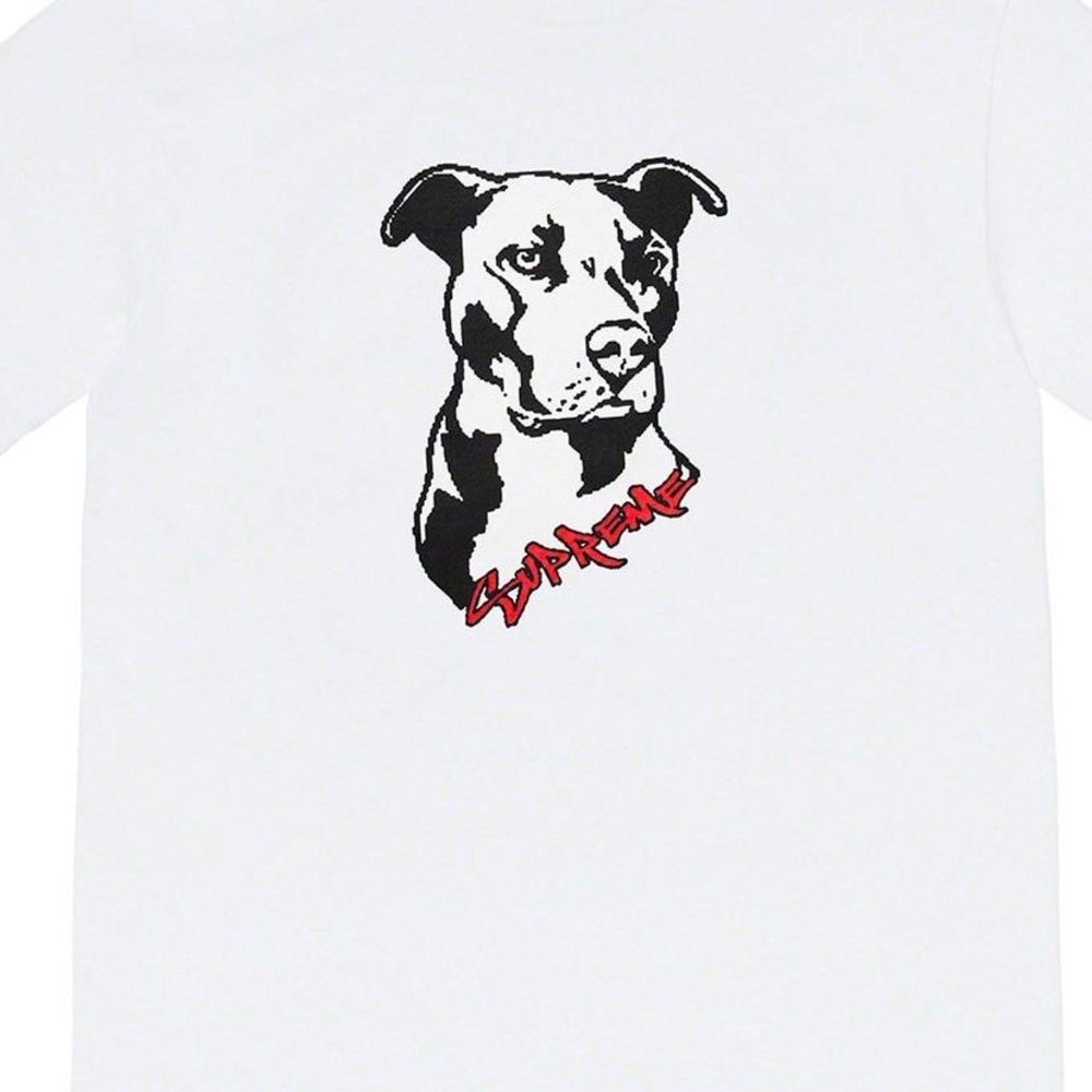 White pitbull supreme tee